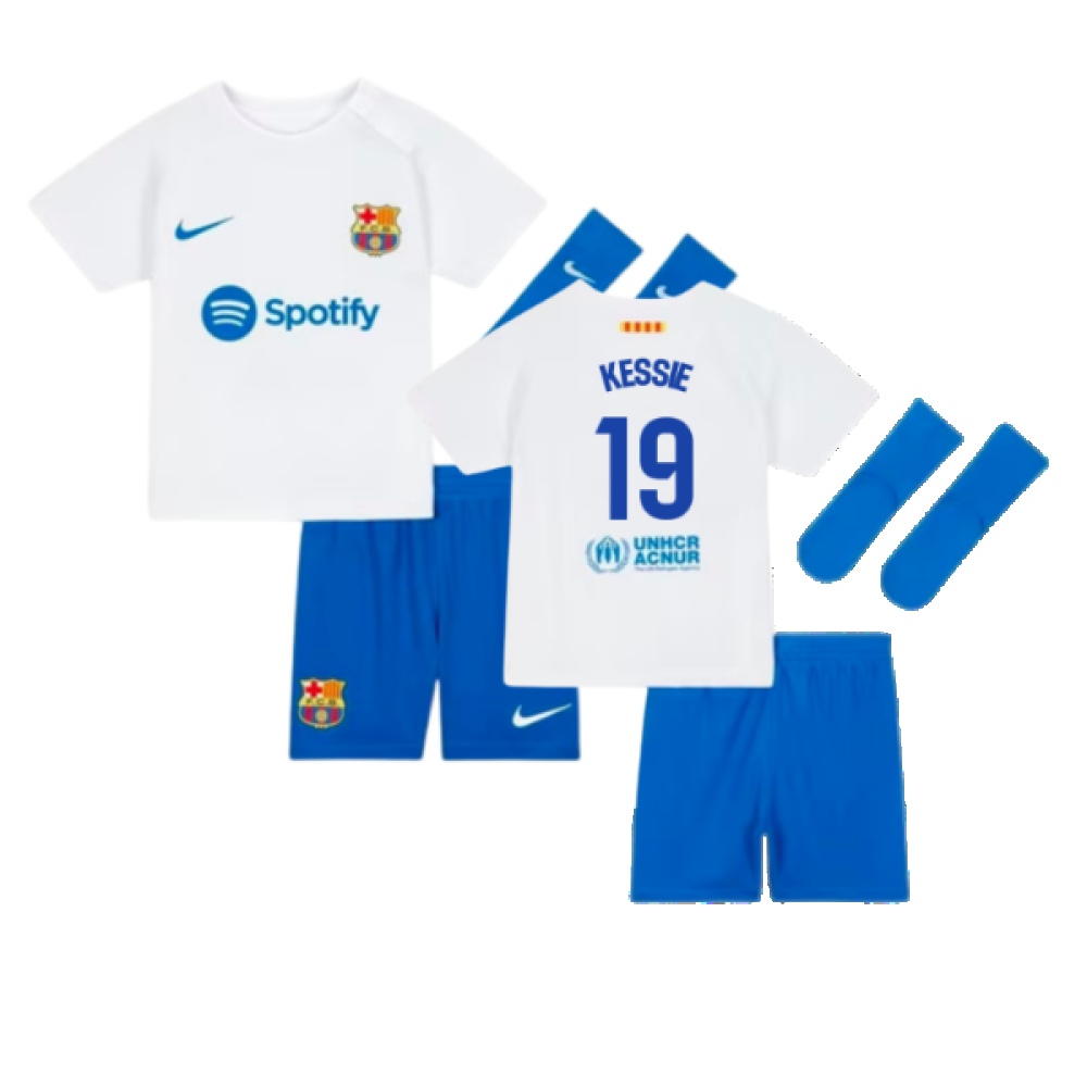 2023-2024 Barcelona Away Baby Kit (Kessie 19)