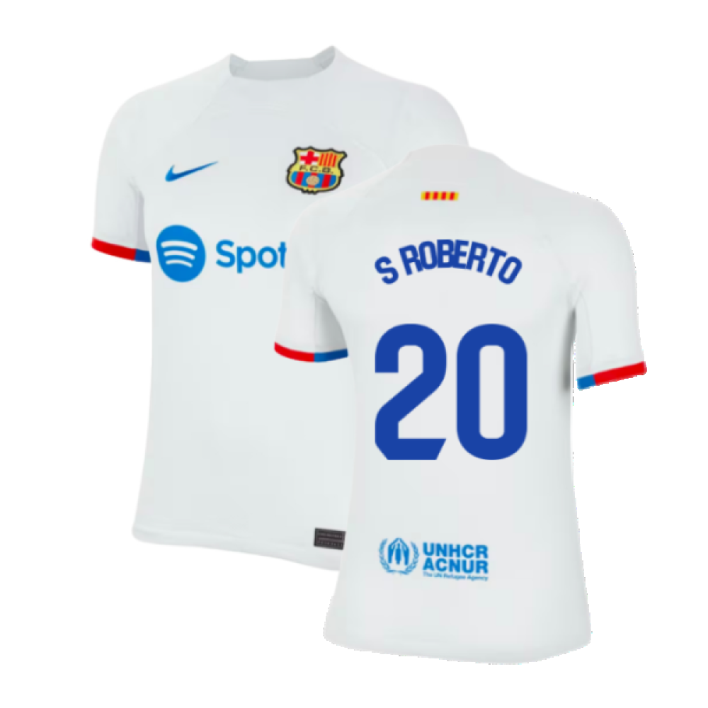 2023-2024 Barcelona Away Shirt (Ladies) (S Roberto 20)