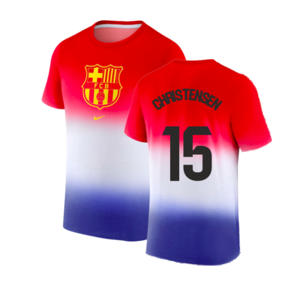 2023-2024 Barcelona Crest Tee (Blue) (Christensen 15)