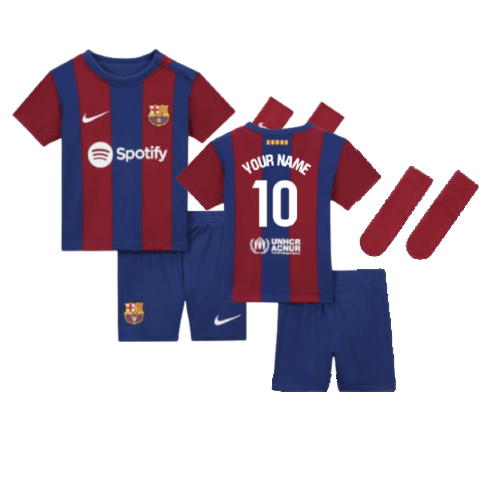 2023-2024 Barcelona Home Infant Baby Kit (Your Name)