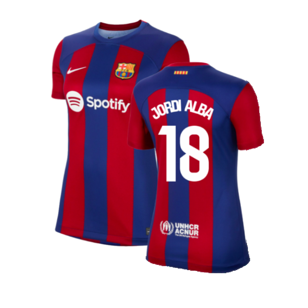 2023-2024 Barcelona Home Shirt (Ladies) (Jordi Alba 18)