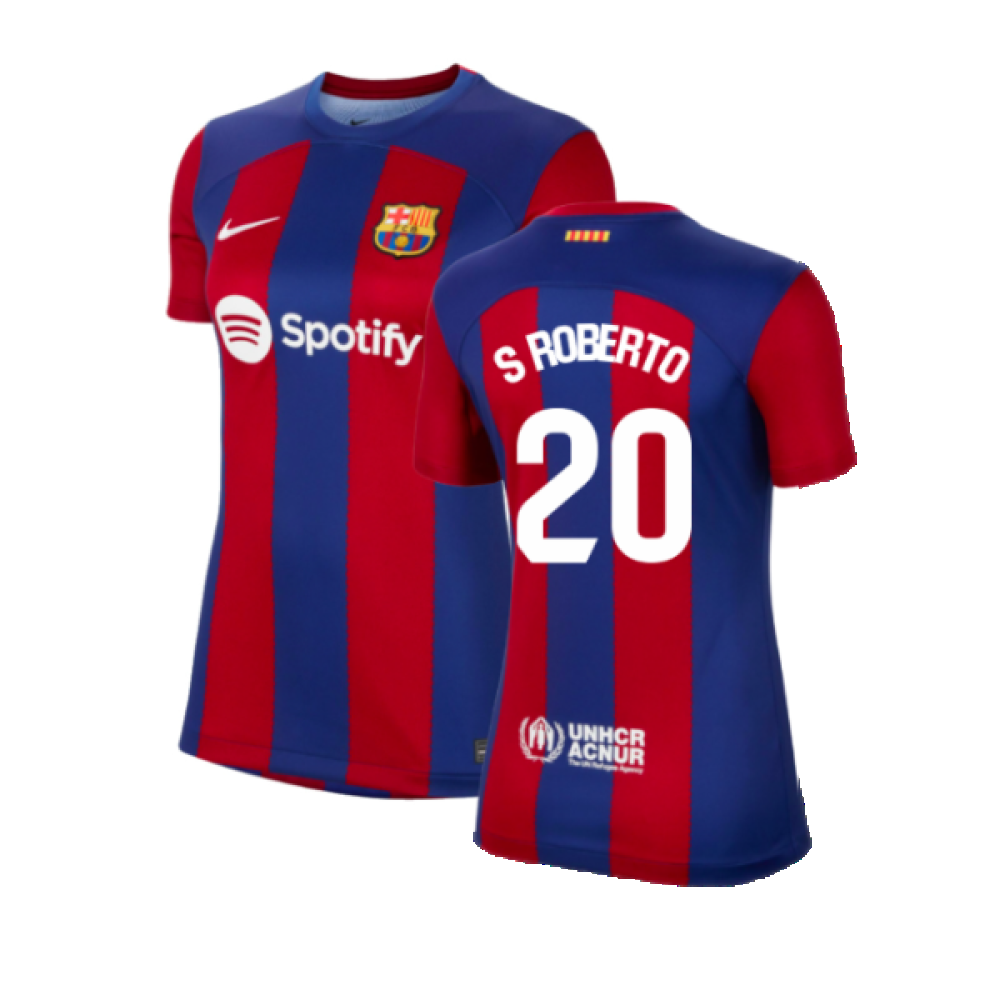 2023-2024 Barcelona Home Shirt (Ladies) (S Roberto 20)