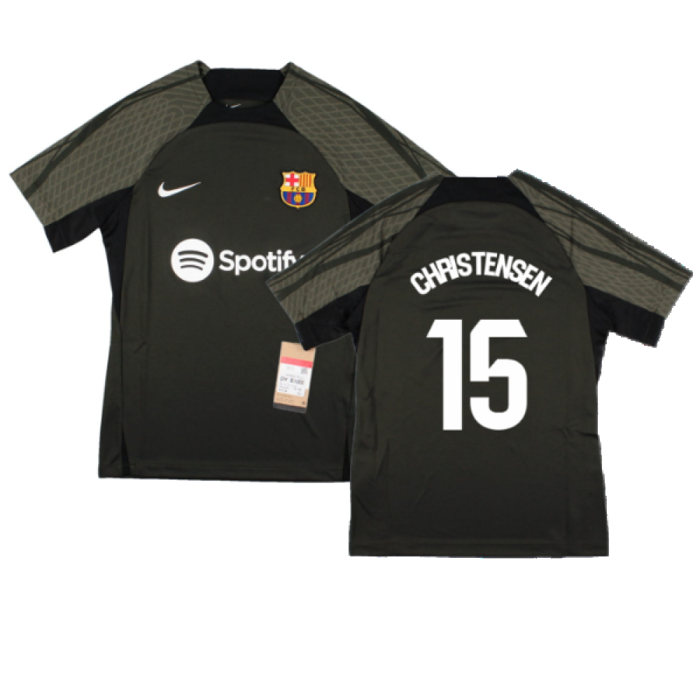 2023-2024 Barcelona Strike Dri-Fit Training Shirt (Sequoia) - Kids (Christensen 15)