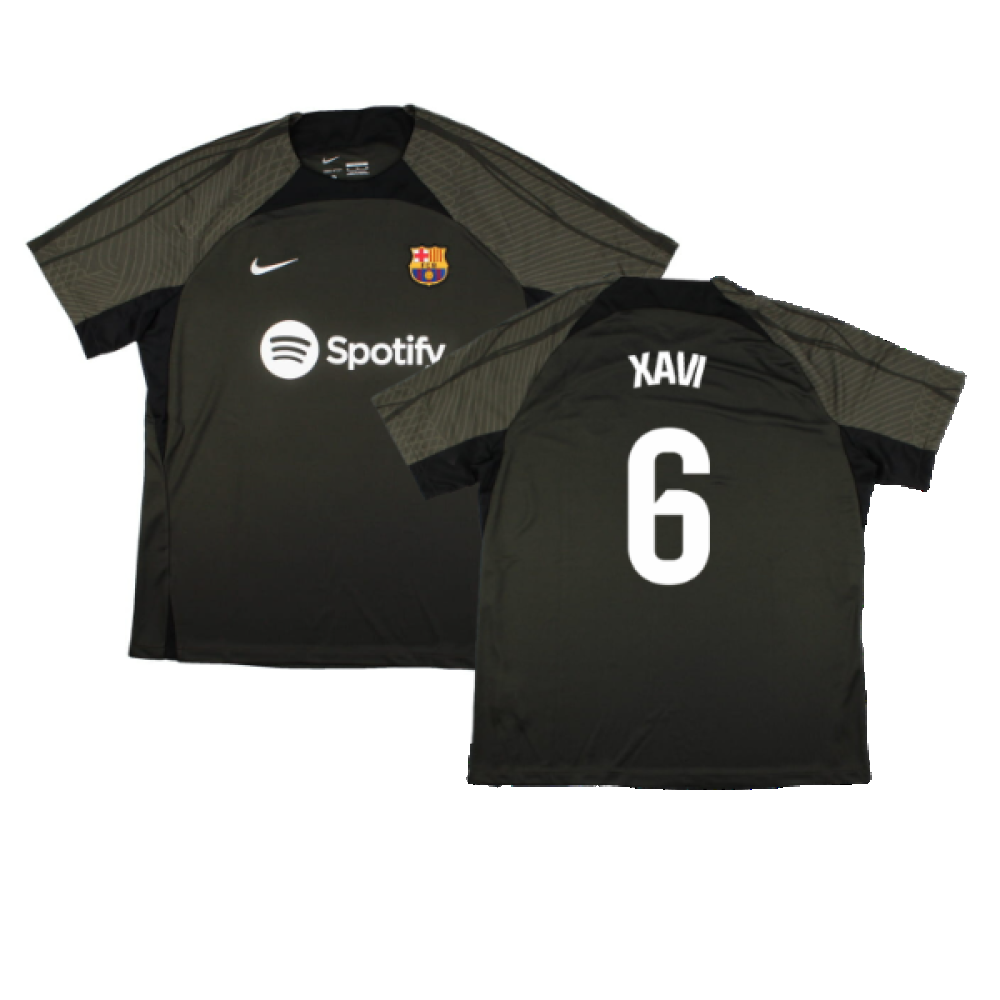 2023-2024 Barcelona Strike Dri-Fit Training Shirt (Sequoia) (Xavi 6)