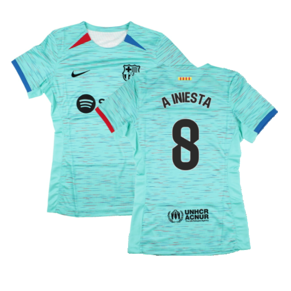 2023-2024 Barcelona Third Shirt (Womens) (A Iniesta 8)