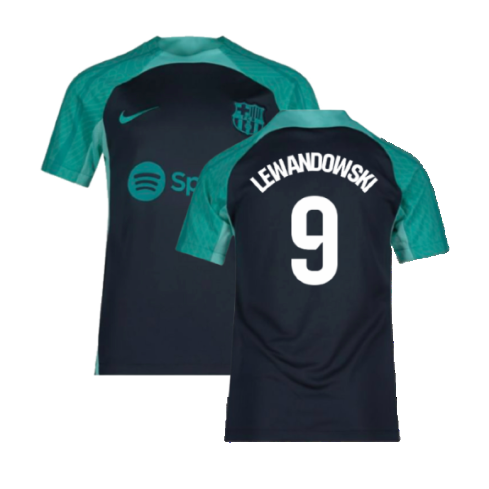 2023-2024 Barcelona Training Shirt (Thunder) - Kids (Lewandowski 9)