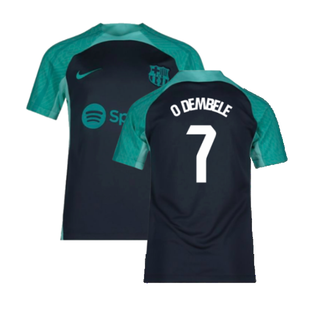 2023-2024 Barcelona Training Shirt (Thunder) - Kids (O Dembele 7)