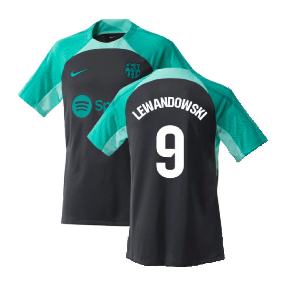 2023-2024 Barcelona Training Shirt (Thunder) (Lewandowski 9)