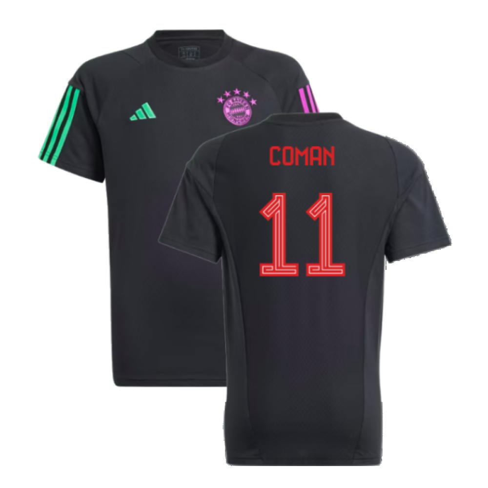 2023-2024 Bayern Munich Core Tee (Black) - Kids (Coman 11)