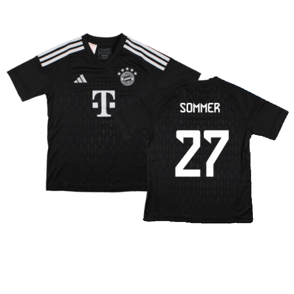 2023-2024 Bayern Munich Goalkeeper Shirt (Black) - Kids (SOMMER 27)