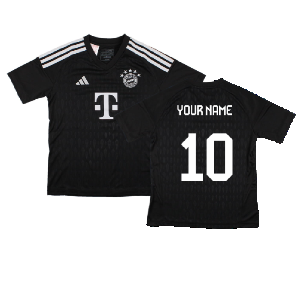 2023-2024 Bayern Munich Goalkeeper Shirt (Black) - Kids (Your Name)