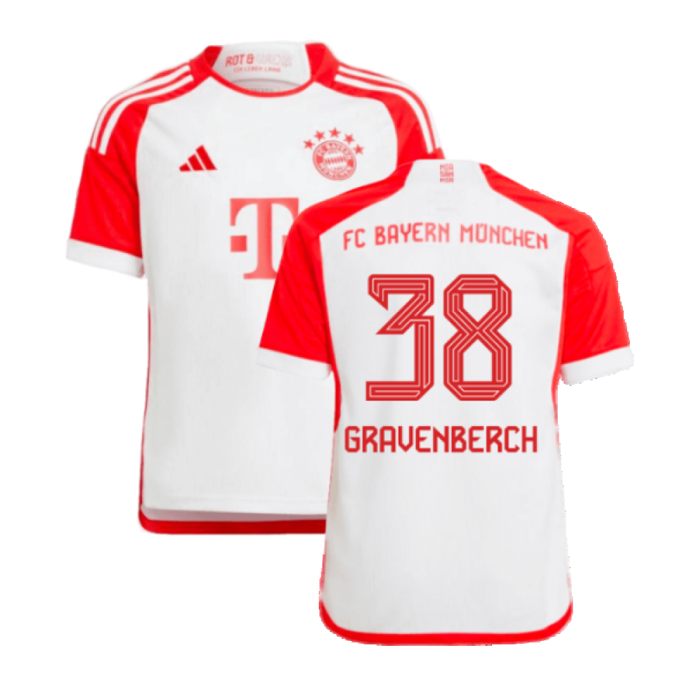 2023-2024 Bayern Munich Home Shirt (Kids) (Gravenberch 38)