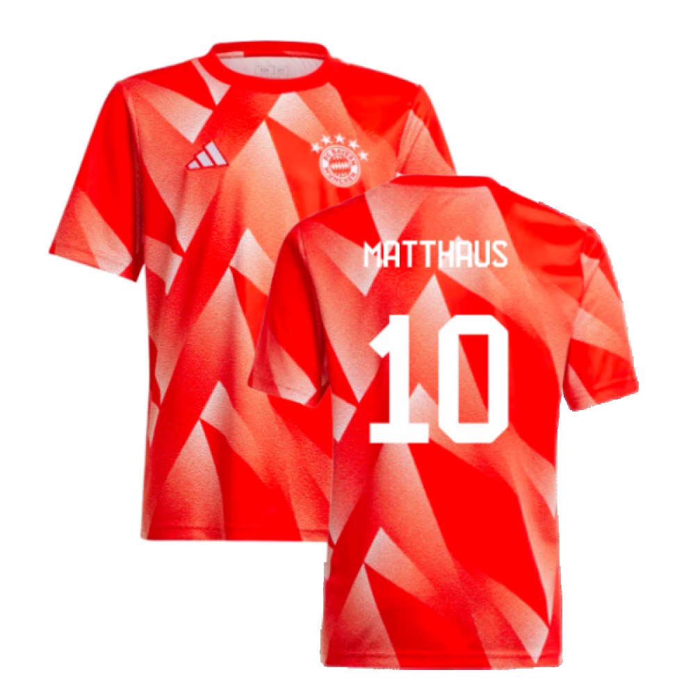 2023-2024 Bayern Munich Pre-Match Shirt (Red) - Kids (Matthaus 10)