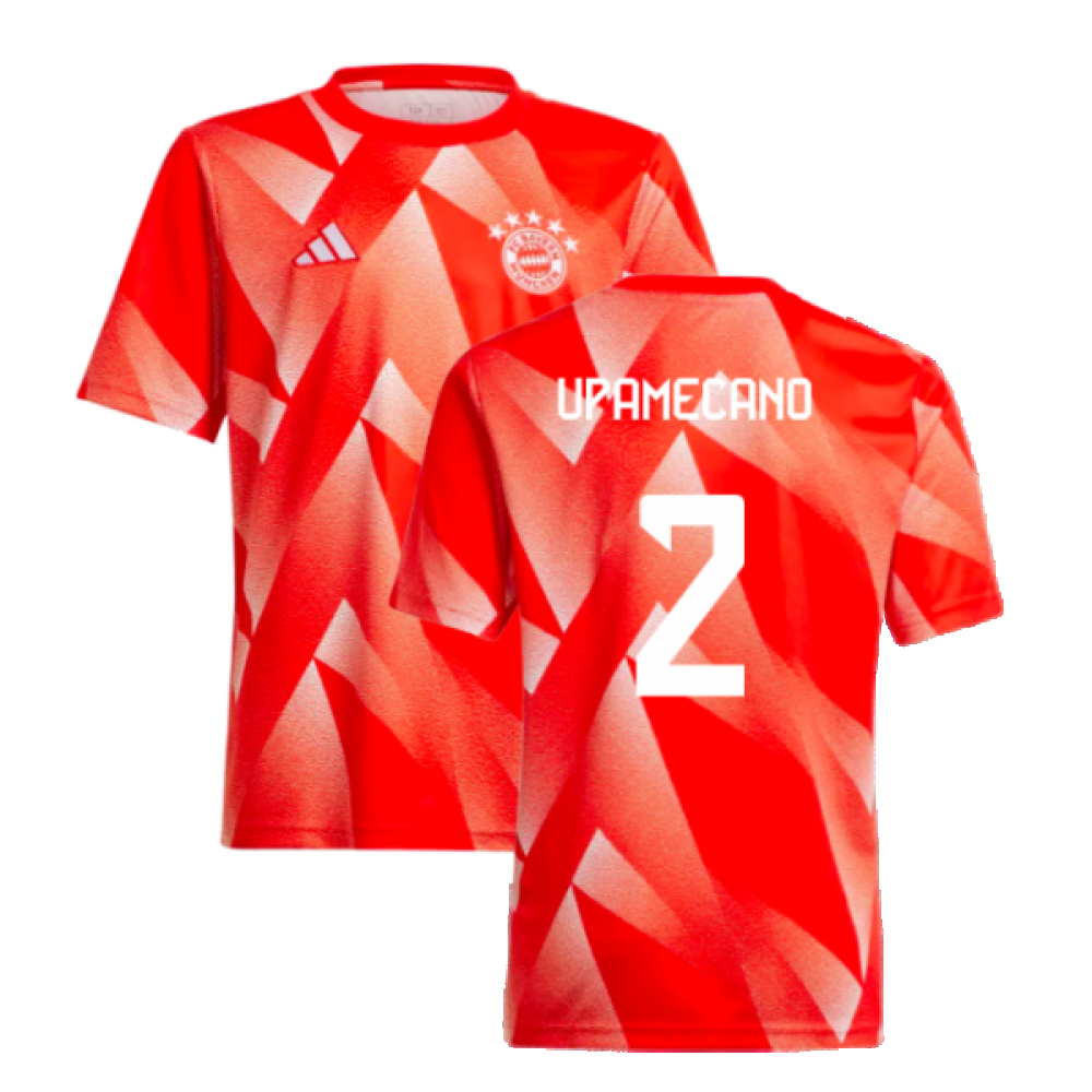 2023-2024 Bayern Munich Pre-Match Shirt (Red) - Kids (Upamecano 2)