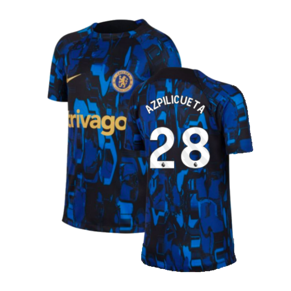 2023-2024 Chelsea Academy Pro Tee (Blue) - Kids (AZPILICUETA 28)