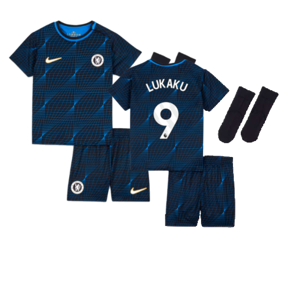 2023-2024 Chelsea Away Baby Kit (LUKAKU 9)