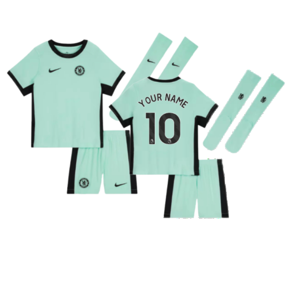 2023-2024 Chelsea Little Boys Third Mini Kit (Your Name)