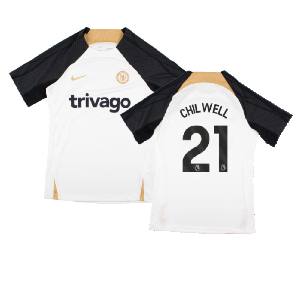 2023-2024 Chelsea Strike Training Shirt (White) (CHILWELL 21)