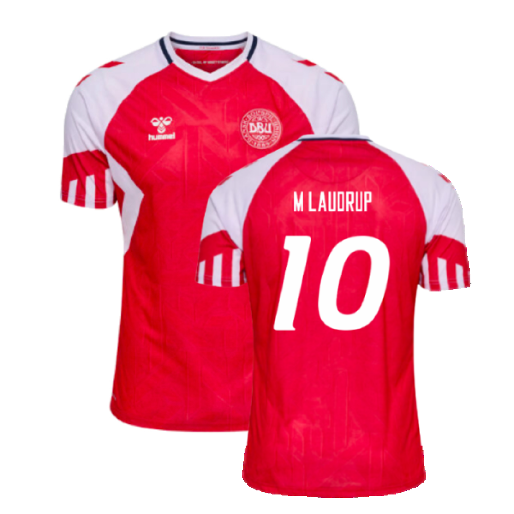 2023-2024 Denmark Home Shirt (M LAUDRUP 10)