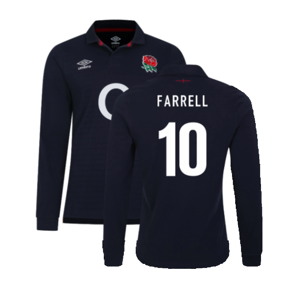 2023-2024 England Rugby Alternate LS Classic Jersey (Kids) (Farrell 10)