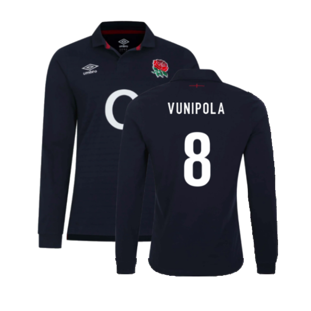 2023-2024 England Rugby Alternate LS Classic Jersey (Vunipola 8)