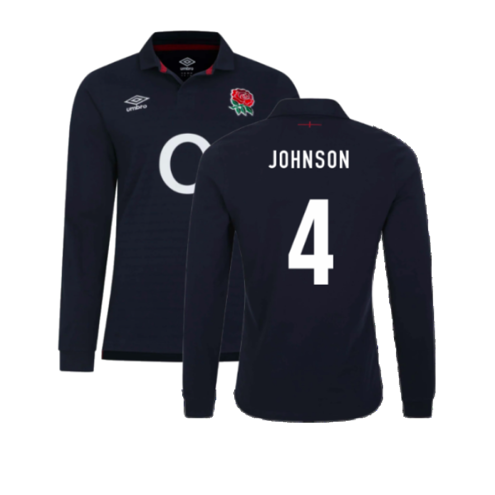 2023-2024 England Rugby Alternate LS Classic Shirt (Johnson 4)