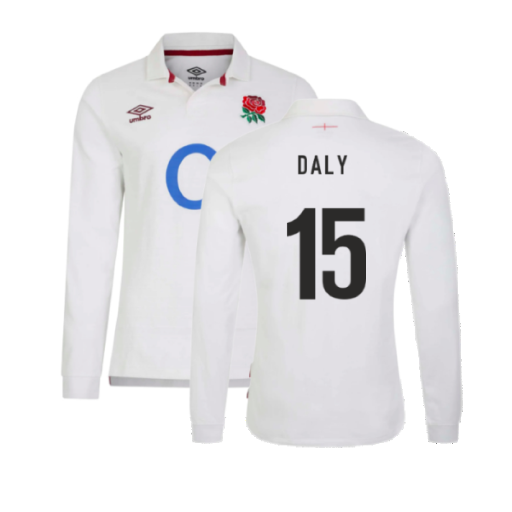 2023-2024 England Rugby Home LS Classic Jersey (Daly 15)