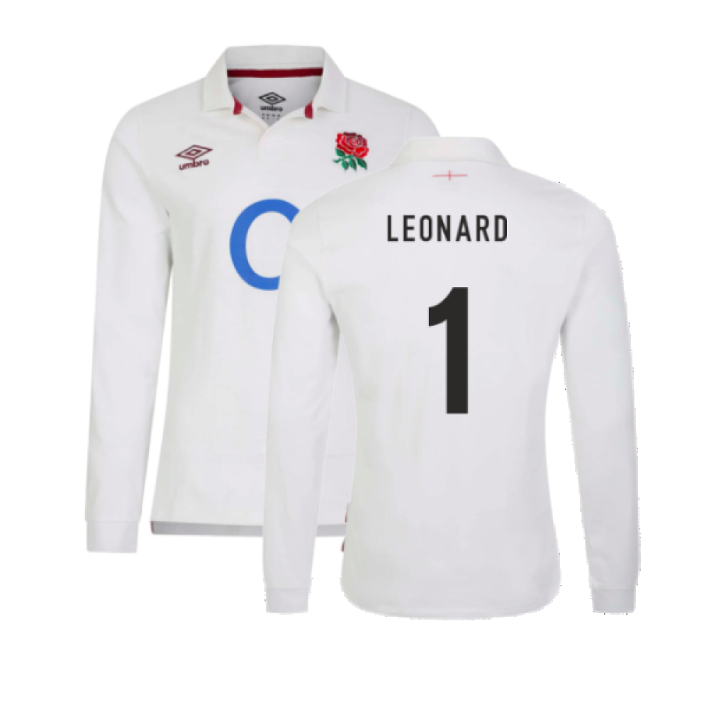 2023-2024 England Rugby Home LS Classic Jersey (Leonard 1)