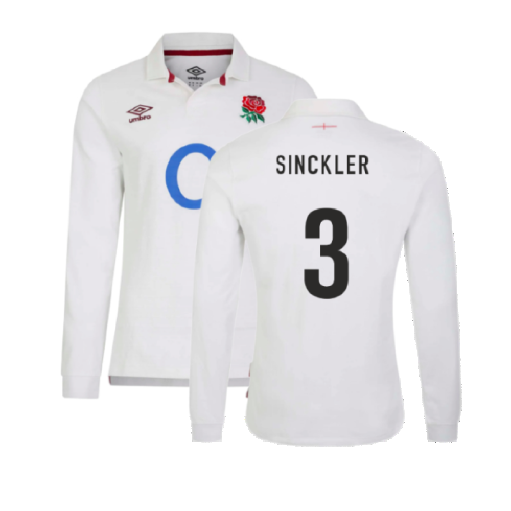 2023-2024 England Rugby Home LS Classic Jersey (Sinckler 3)