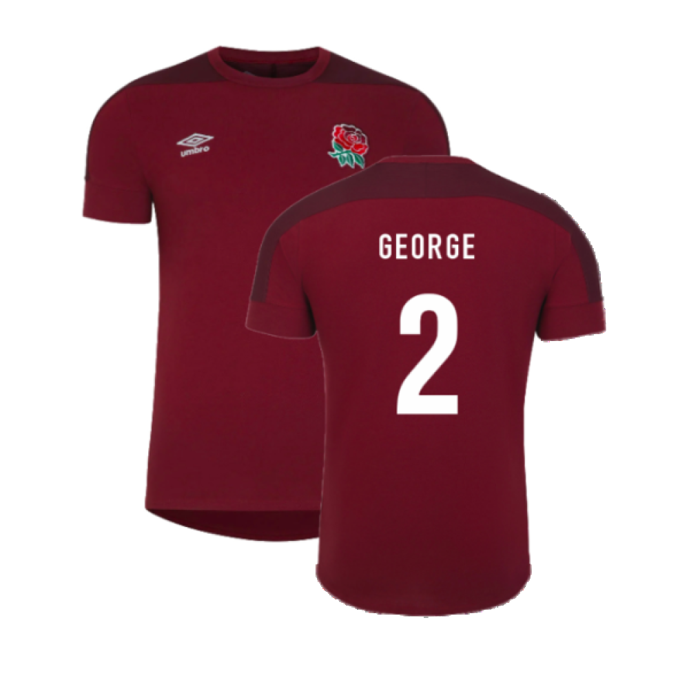 2023-2024 England Rugby Presentation T-Shirt (Tibetan Red) (George 2)