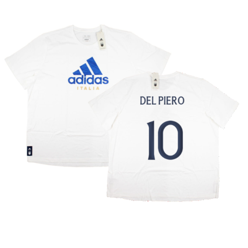 2023-2024 Italy DNA Graphic Tee (White) (DEL PIERO 10)