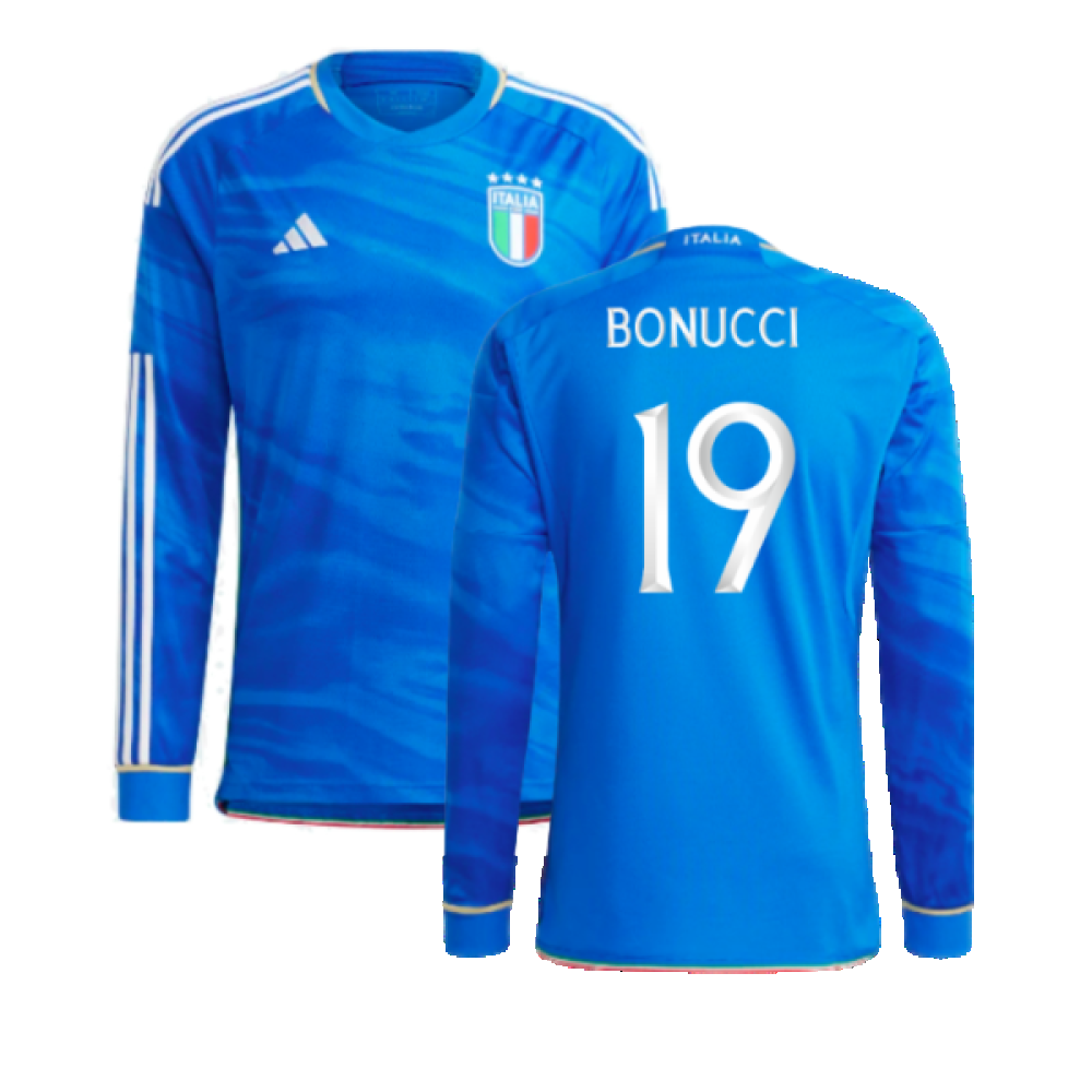 2023-2024 Italy Home Long Sleeve Shirt (BONUCCI 19)