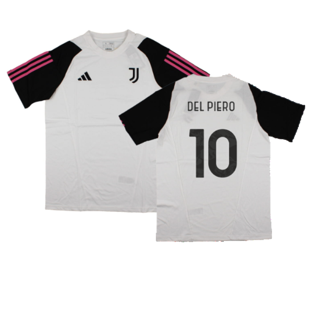 2023-2024 Juventus Cotton Tee (White) (DEL PIERO 10)