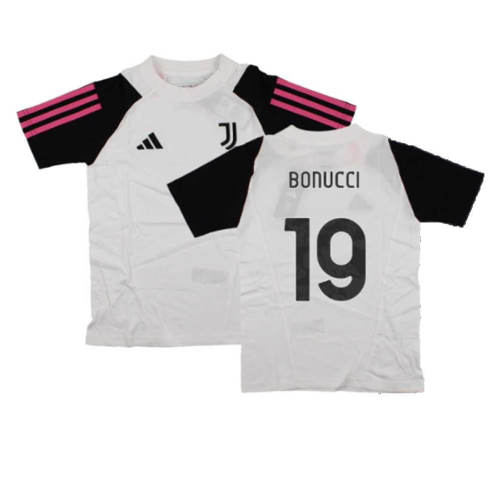 2023-2024 Juventus Cotton Tee (White) - Kids (BONUCCI 19)