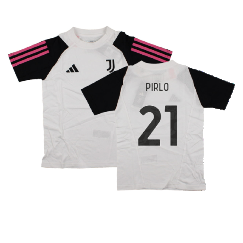 2023-2024 Juventus Cotton Tee (White) - Kids (PIRLO 21)