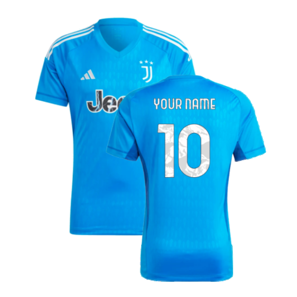 2023-2024 Juventus Home Goalkeeper Shirt (Blue) (Your Name)