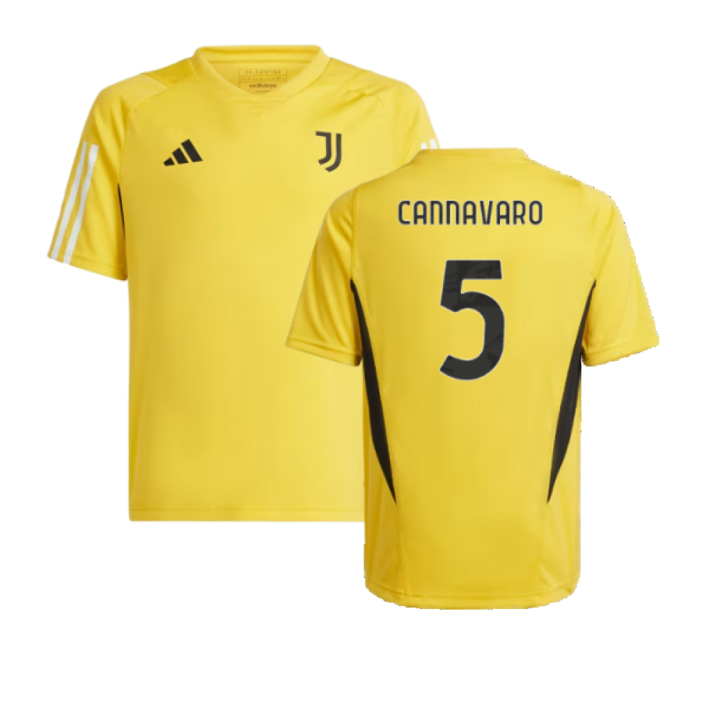 2023-2024 Juventus Training Shirt (Bold Gold) - Kids (CANNAVARO 5)