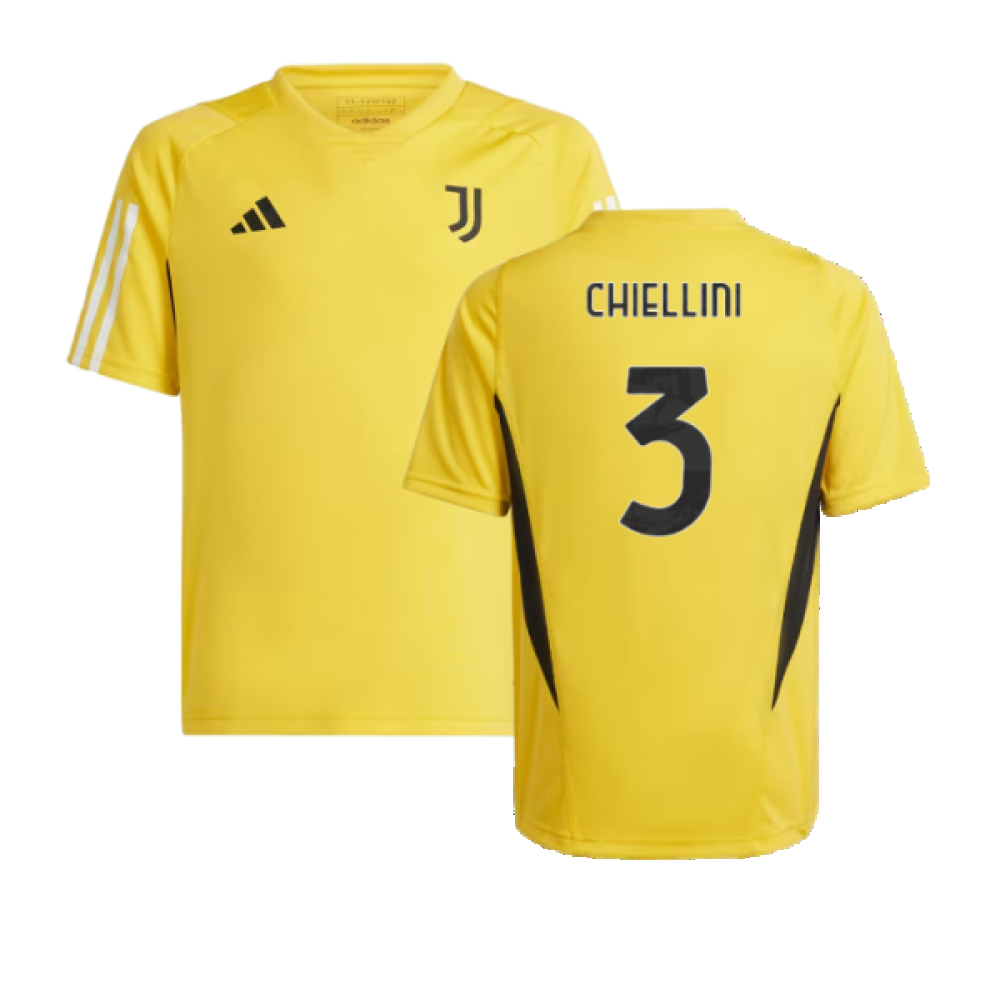 2023-2024 Juventus Training Shirt (Bold Gold) - Kids (CHIELLINI 3)