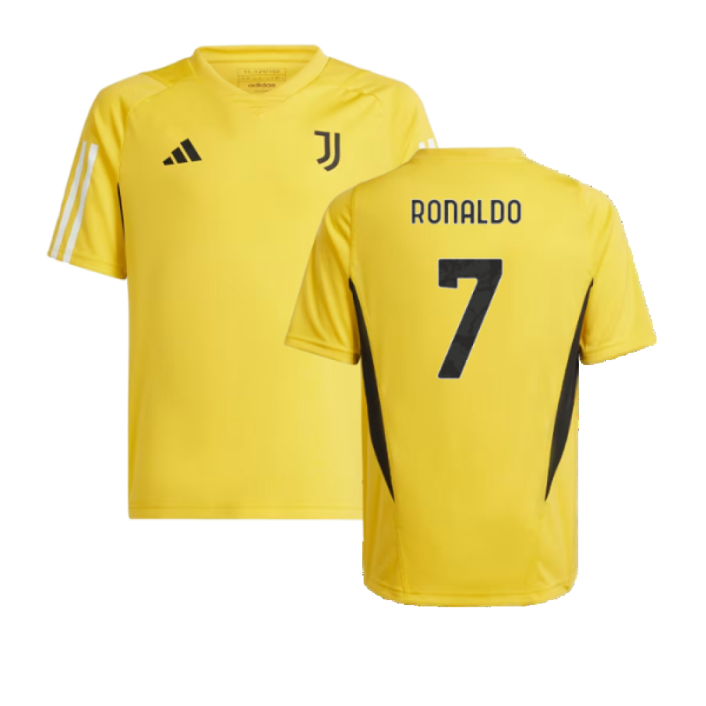 2023-2024 Juventus Training Shirt (Bold Gold) - Kids (RONALDO 7)