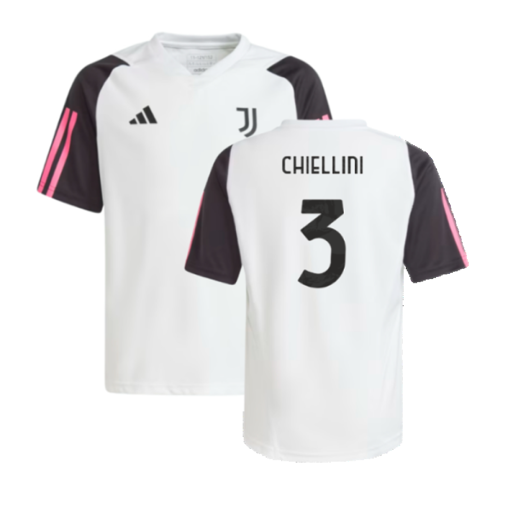 2023-2024 Juventus Training Shirt (White) - Kids (CHIELLINI 3)