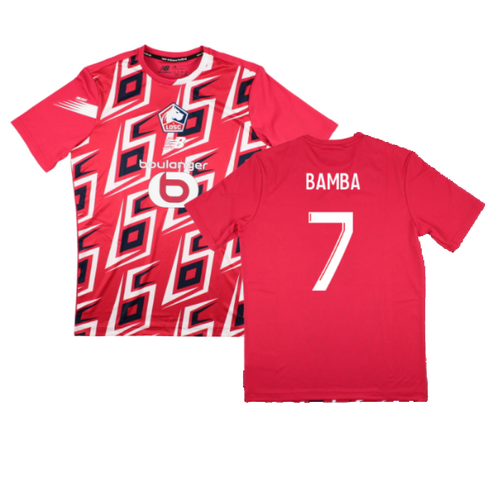 2023-2024 Lille LOSC Pre-Game Jersey (Home) (Bamba 7)