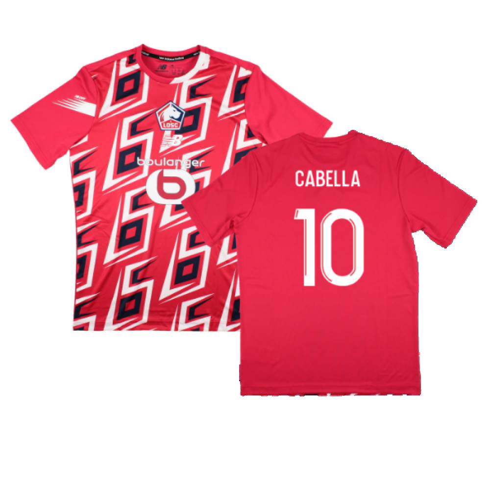 2023-2024 Lille LOSC Pre-Game Jersey (Home) (Cabella 10)