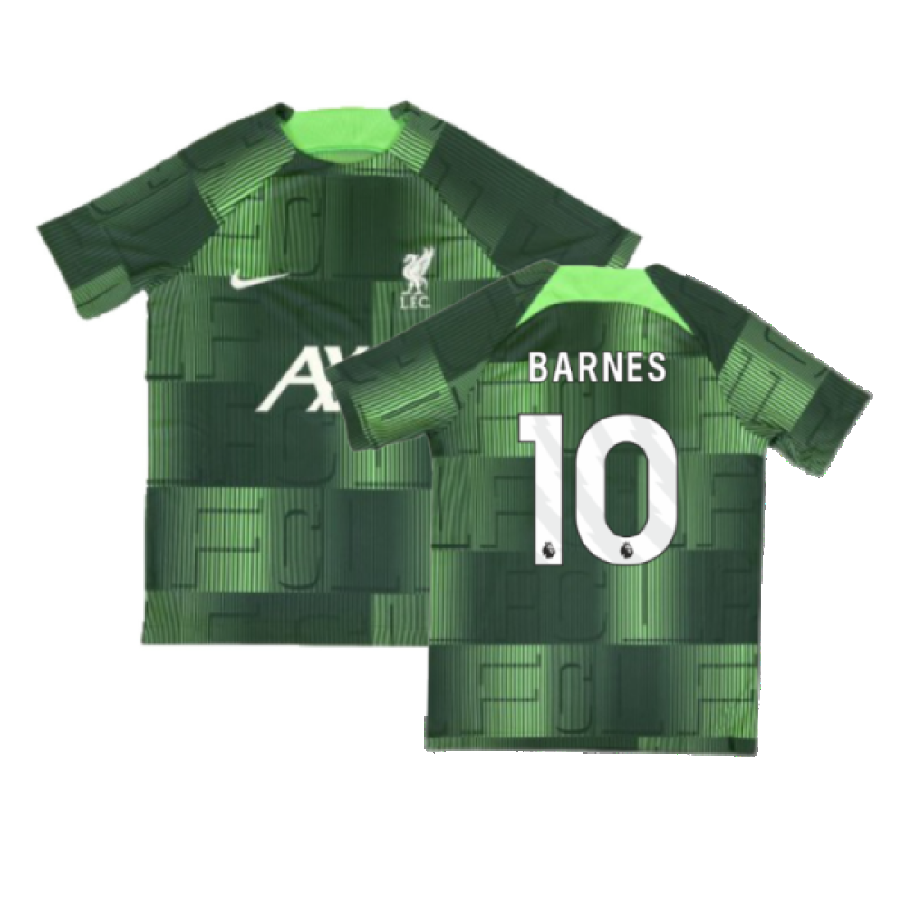 2023-2024 Liverpool Academy Pre-Match Shirt (Green) - Kids (Barnes 10)