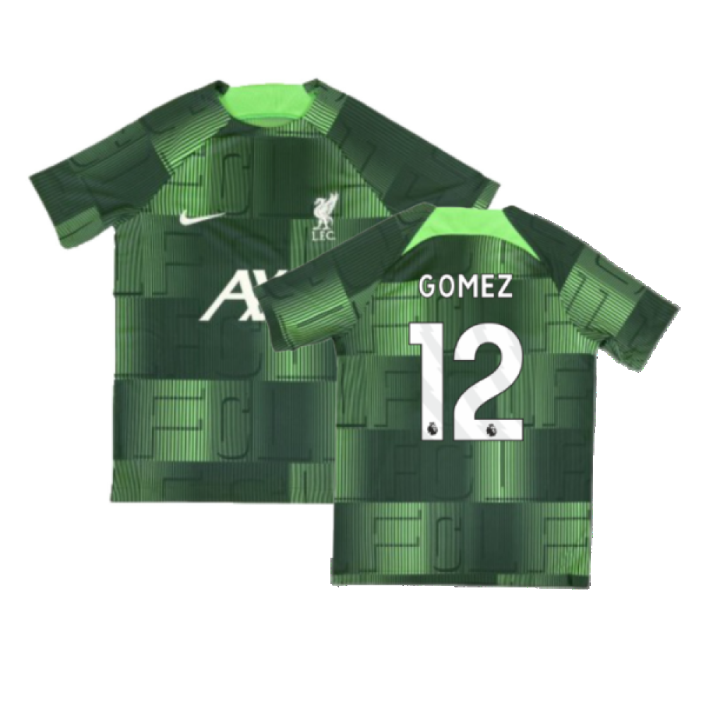 2023-2024 Liverpool Academy Pre-Match Shirt (Green) - Kids (Gomez 12)