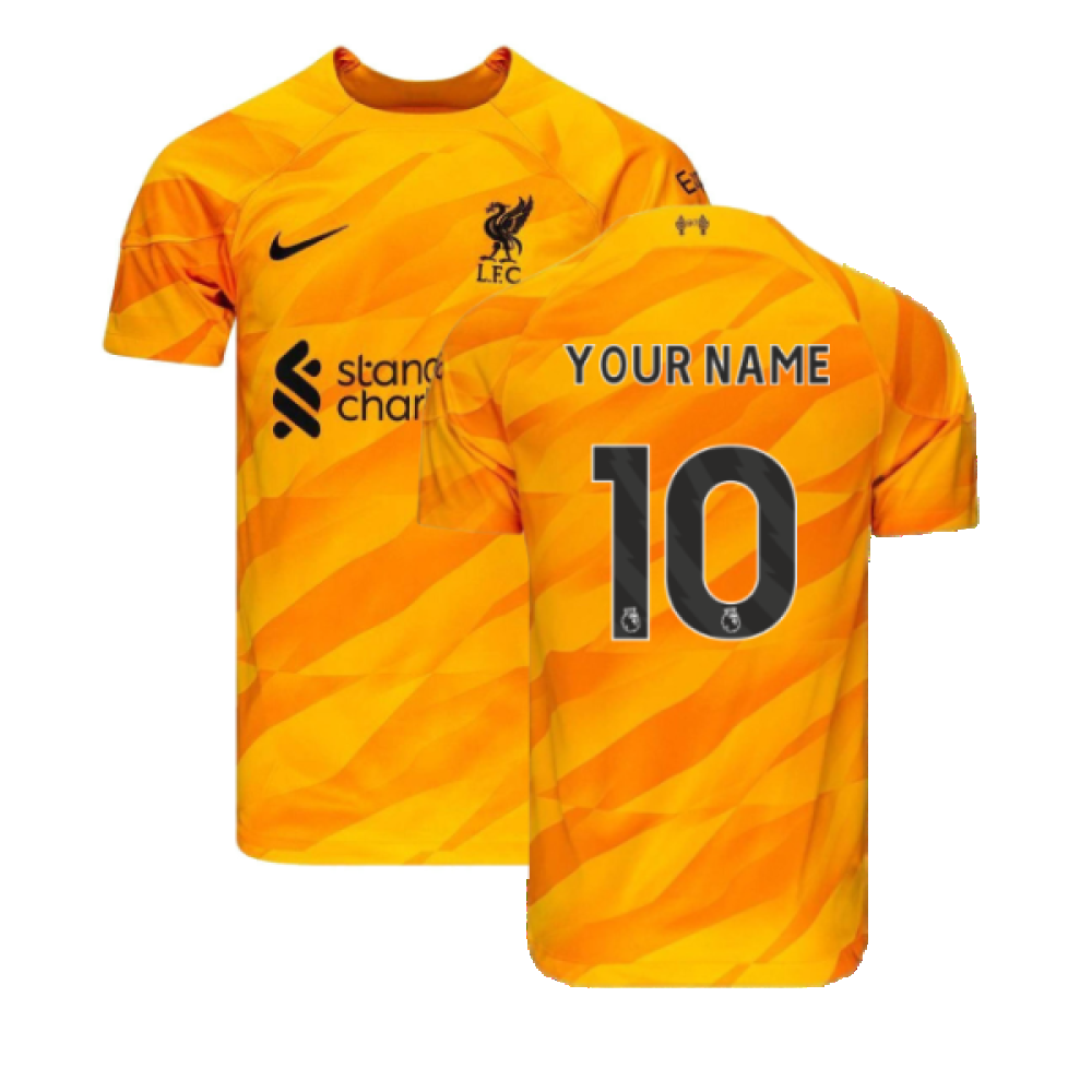 2023-2024 Liverpool Away Goalkeeper Shirt (Orange) (Your Name)