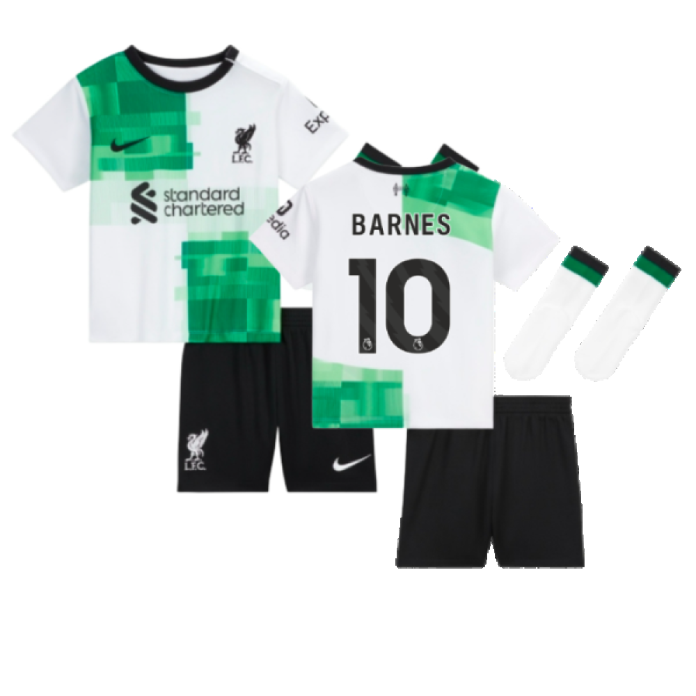 2023-2024 Liverpool Away Little Boys Mini Kit (Barnes 10)