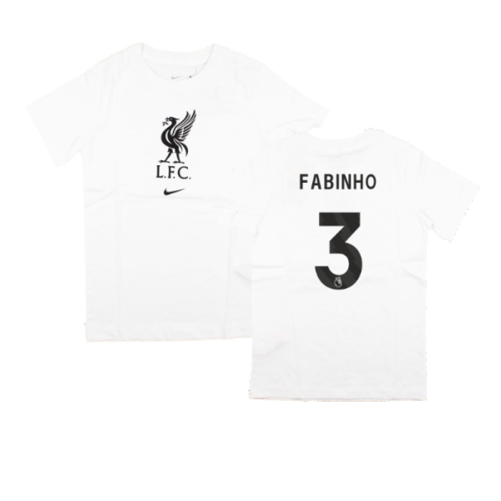 2023-2024 Liverpool Crest Tee (White) - Kids (Fabinho 3)