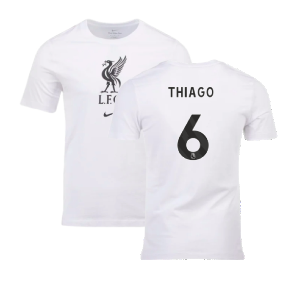 2023-2024 Liverpool Crest Tee (White) (Thiago 6)