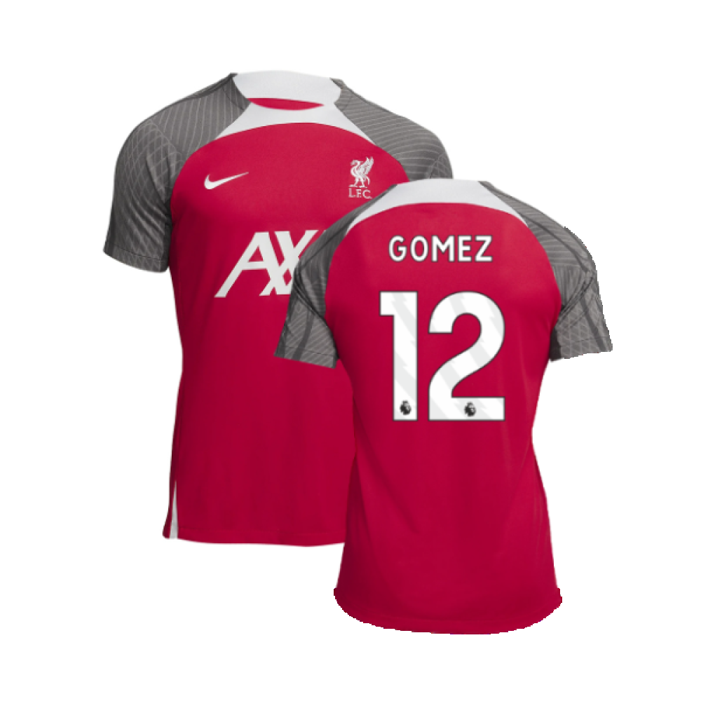 2023-2024 Liverpool Dri-Fit Strike Training Shirt (Red) (Gomez 12)