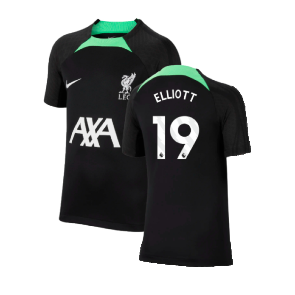 2023-2024 Liverpool Strike Dri-Fit Training Shirt (Black) (Elliott 19)